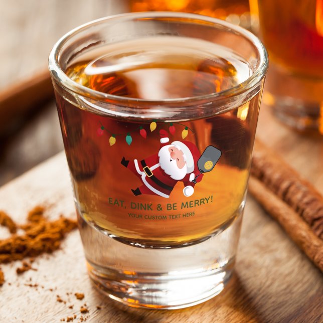 Cute Pickleball Santa Christmas  Shot Glass (Creator Uploaded)