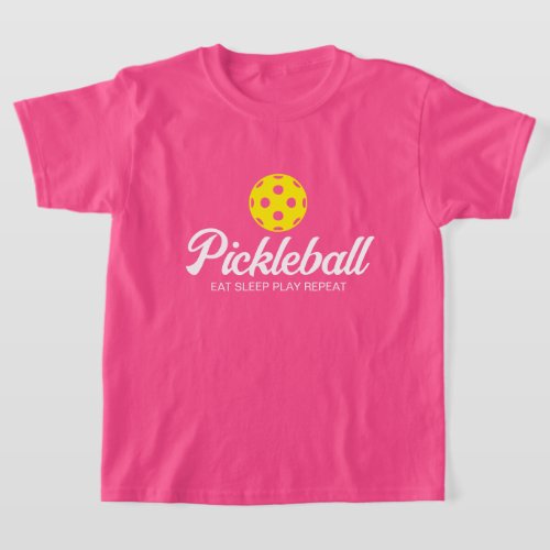 Cute pickleball sports kids t shirt for girl