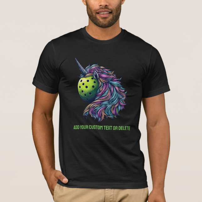 Cute Pickleball Unicorn Unicorn Pickleballer T-Shirt (Front)