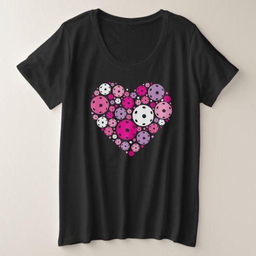 Cute Pickleball  Valentines  Plus Size T_Shirt
