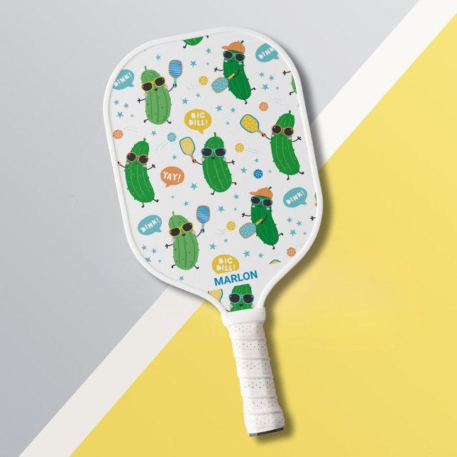 Cute Pickles playing Pickleball Paddle (Creator Uploaded)