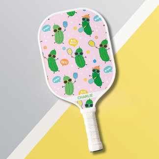 Cute Pickles playing Pickleball Pickleball Paddle