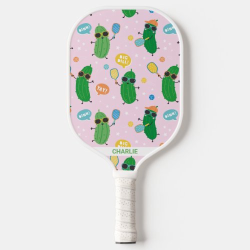 Cute Pickles playing Pickleball Pickleball Paddle