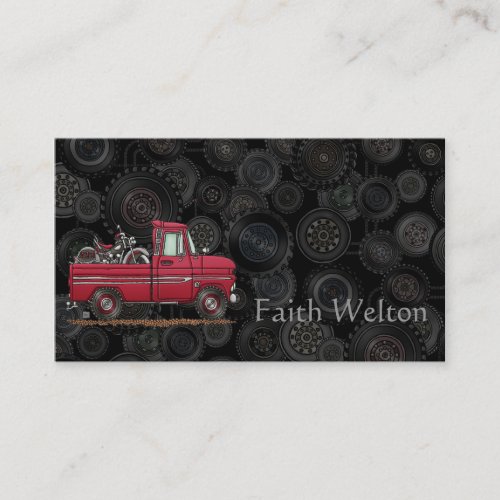 Cute Pickup Cycle Business Card