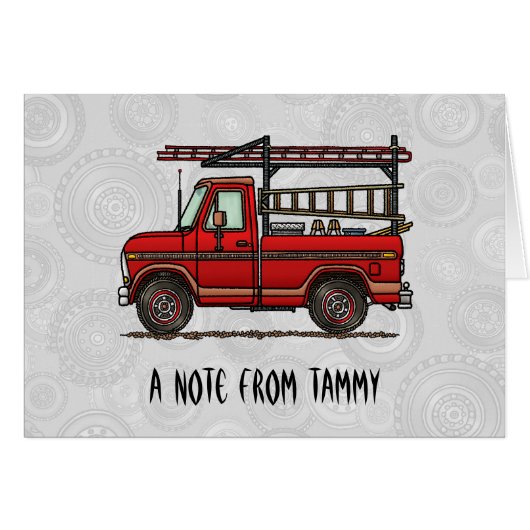 Cute Pickup Truck Cards (Front Horizontal)