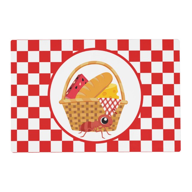 cute picnic ant party  placemat (Front)