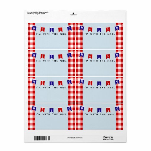 Cute Picnic Tablecloth Bride's Family Name Tag Zazzle