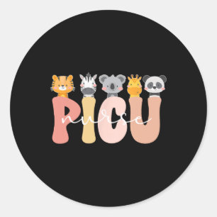 Cute Picu Nurse Pediatric Intensive Care Unit Classic Round Sticker