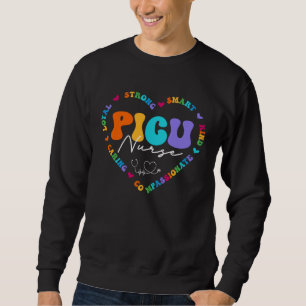 Cute PICU Nurse Squad Appreciation Nursing Sweatshirt