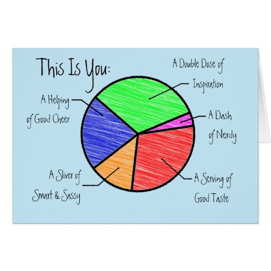 Cute Pie Chart Friends & Lovers Personalized Card