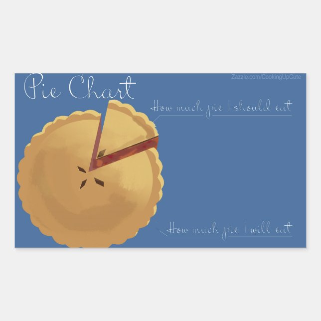 Cute Pie Chart Sticker! Rectangular Sticker (Front)