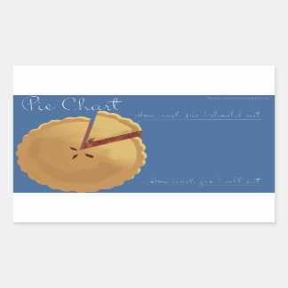 Cute Pie Chart Sticker! Rectangular Sticker