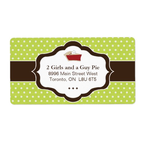 Cute Pie Packaging  Shipping Labels