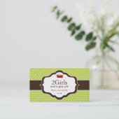 Cute Pie Slice Business Card (Standing Front)