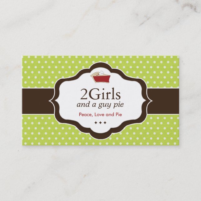Cute Pie Slice Business Card (Front)