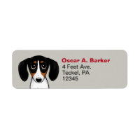 Cute Piebald Dachshund Return Address
