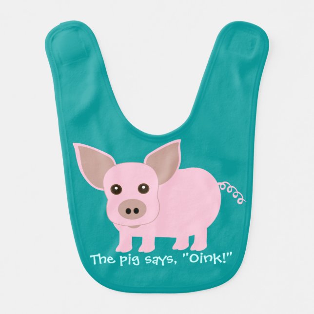Cute Pig Baby Bib (Front)