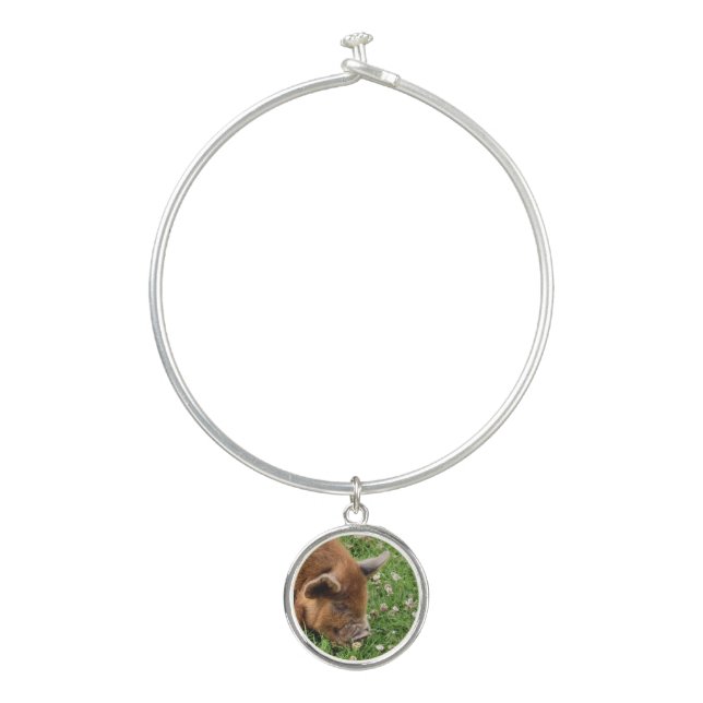 CUTE PIG   BANGLE BRACELET (Front)