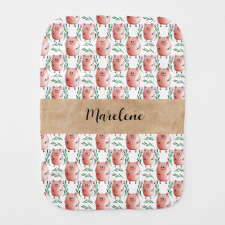 Cute Pig Burp Cloth – Farm Animal Baby Accessory