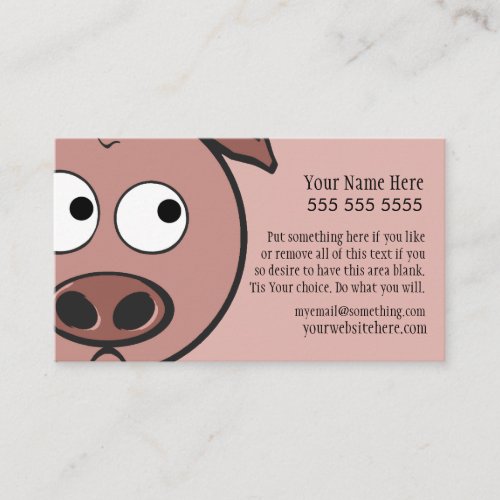 Cute Pig Business Card