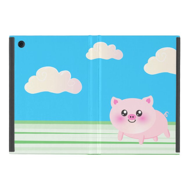 Cute pig cartoon iPad mini cover (Outside)