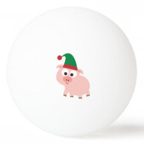 Cute Pig Christmas Elf Ping-Pong Ball