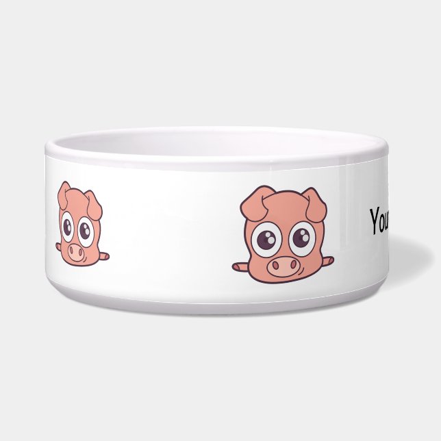 Cute pig clipart bowl (Front)