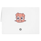 Cute pig clipart cards (Back Horizontal)