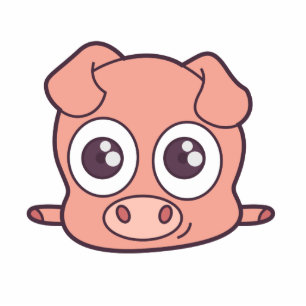 Cute pig clipart cutout