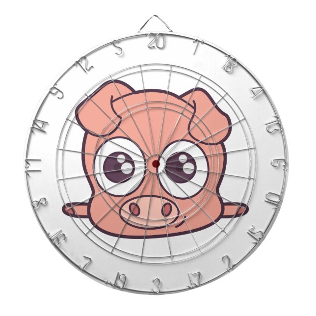 Cute pig clipart dart board (Front)