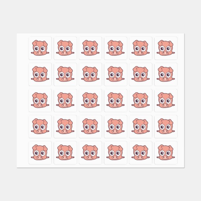 Cute pig clipart labels (Sheet)