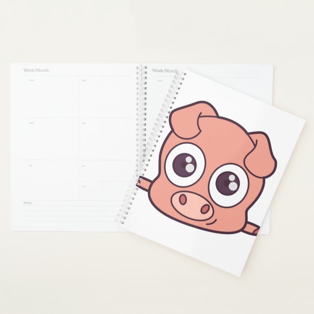 Cute pig clipart planner (Display)