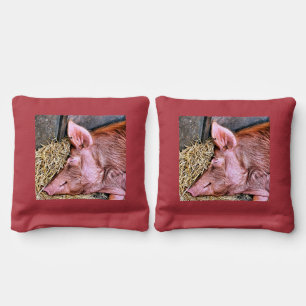 CUTE PIG CORNHOLE BAGS
