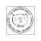 Cute Pig Custom Family Name Round Return Address
