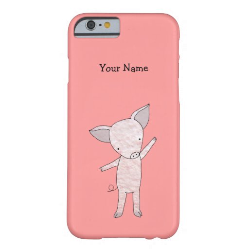 Cute Pig Custom iPhone Case Personalized iPhone 6 | Zazzle