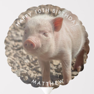 Cute Pig Custom Photo Balloon