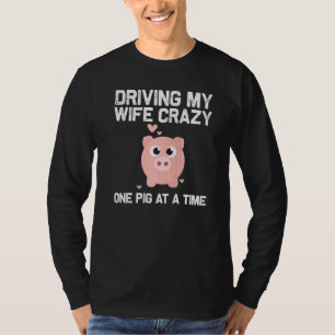 Cute Pig Designs For Men Dad  Farming Animal Pigle T-Shirt