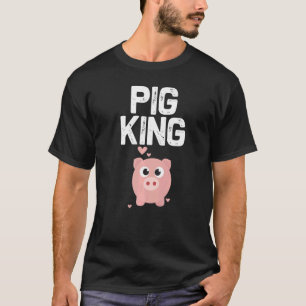 Cute Pig Designs For Men Dad Farming Animal Pigle T-Shirt