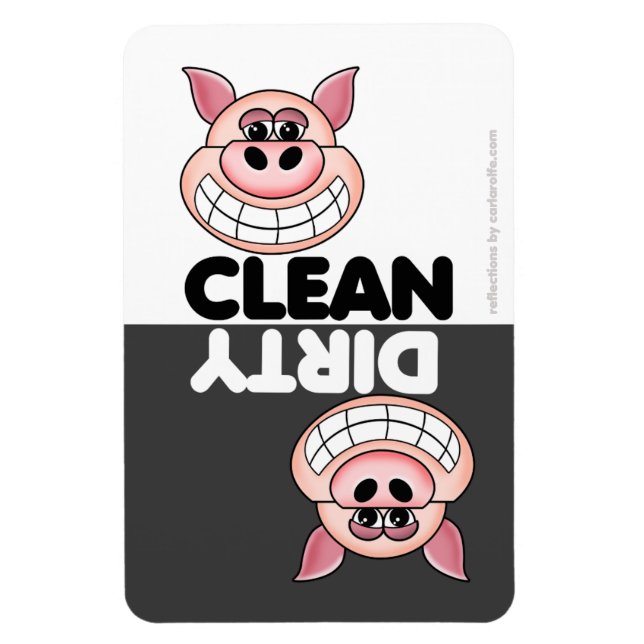 Cute Pig Dishwasher Magnet (Vertical)