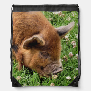 CUTE PIG  DRAWSTRING BAG