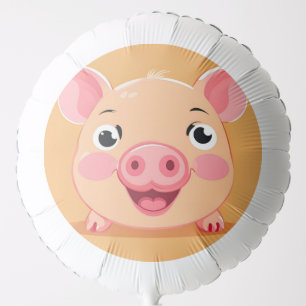 Cute Pig Face animal Farm zoo Birthday Party Balloon
