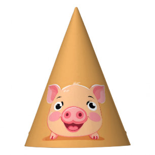 Cute Pig Face animal Farm zoo Birthday Party Party Hat