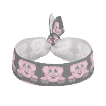 Cute Pig Face Hair Tie by ThePigPen at Zazzle