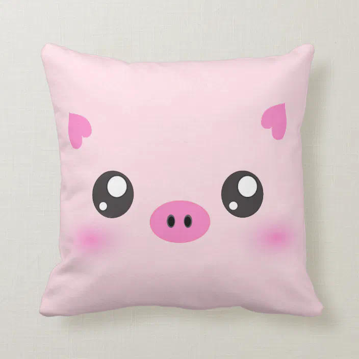 16x16 Animal Cute Designs Life is Better with Pigs Throw Pillow Multicolor 