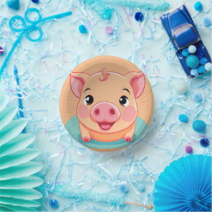 Cute Pig Face safari Wild jungle Birthday Party Paper Bowls