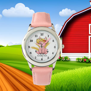 Cute pig farm lovers add name Watch