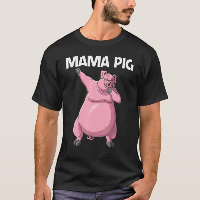 Cute Pig For Women Mom Livestock Animal Food   T-Shirt (Front)