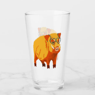 Cute Pig - Geek Boar With Glasses