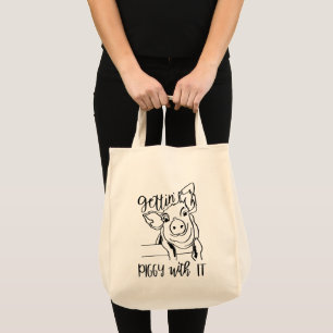 Cute Pig Gift Farmers Wife Country Farm Girl Tote Bag