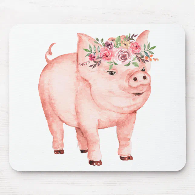 Cute Pig Gift Farmer's Wife Country Girl Farm Mouse Pad | Zazzle